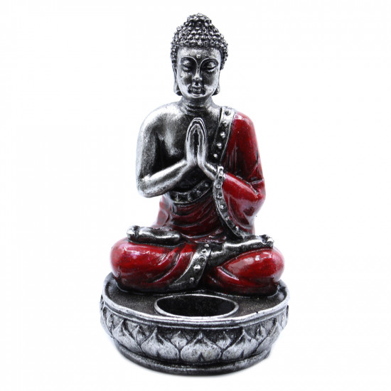 Buddha - Lysholder - Rød 