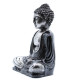 Buddha - Grå og Sort - Medium