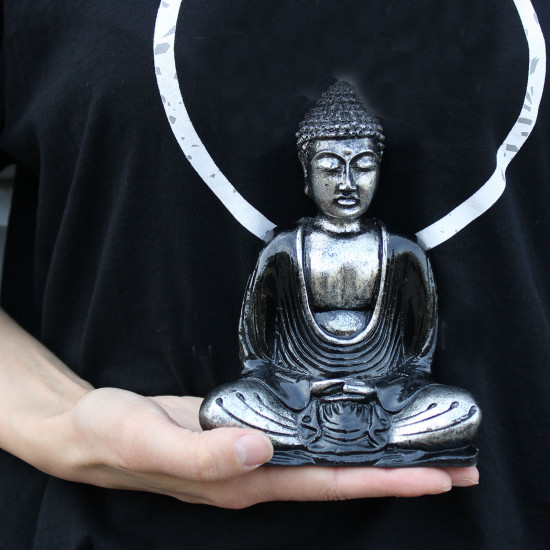 Buddha - Grå og Sort - Medium
