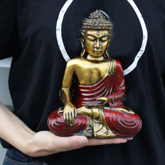 Buddha - Gull og Rød - Large