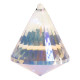 Krystall kjegle - 53mm - AAA-kvalitet - Bright Pearl