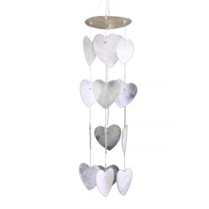 Hjerte - Capiz skjell - Vindspill