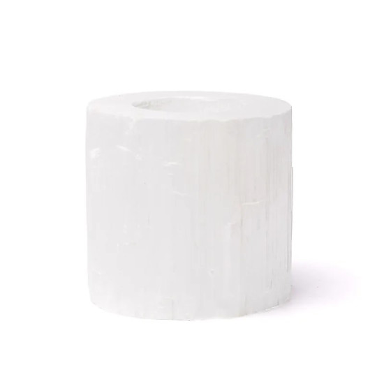 Selenitt rund telysholder