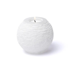 Selenitt Snøball - telysholder - 10cm