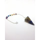Orgone - Lapis Lazuli med Flower of life og syv chakraperler - Pendel