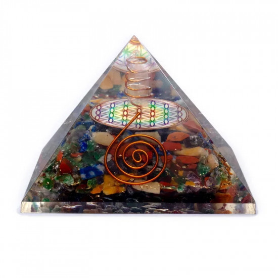 Orgone Mix Pyramide - Flower of life