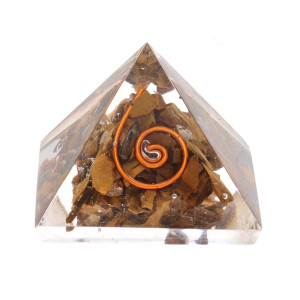 Orgone Tigerøye Pyramide - Reiki - Liten