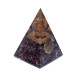 Orgone Ametyst Pyramide - Flower of life