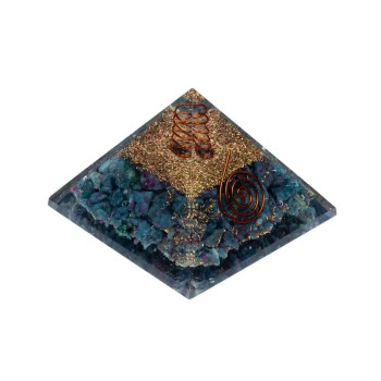 Orgone Rubin i Kyanitt Pyramide - Reiki