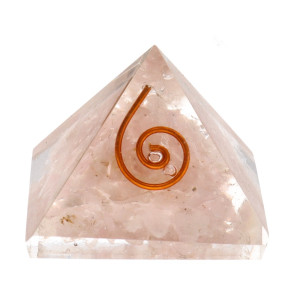 Orgone Rosenkvarts Pyramide - Reiki - Liten