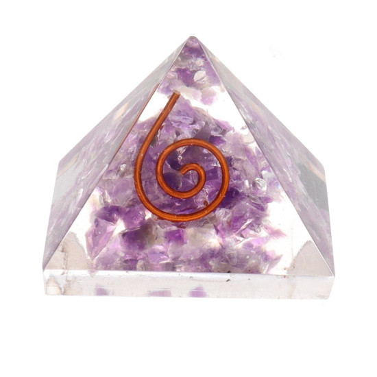 Orgone Ametyst Pyramide - Reiki - Liten