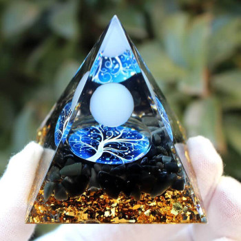 Orgone Svart Obsidian - Tree of Life 