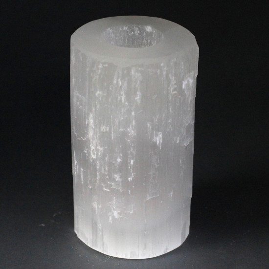 Selenitt Sylinder - telysholder - 15 cm