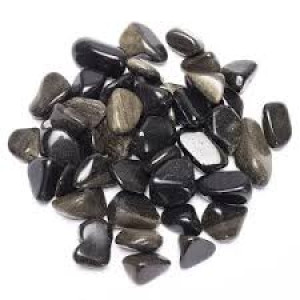 Golden Sheen Obsidian - tromlet stein 
