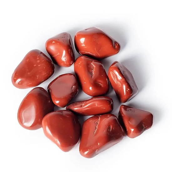 Rød Jaspis - tromlet stein - Large