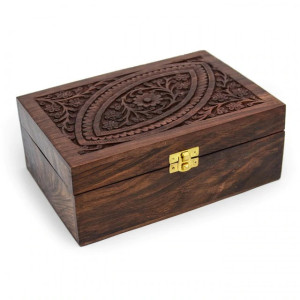 Treboks for eteriske oljer - 24 flasker