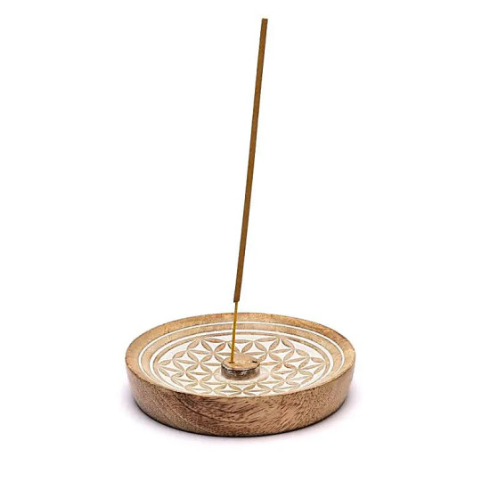 Flower of life - Tre - Røkelsesholder