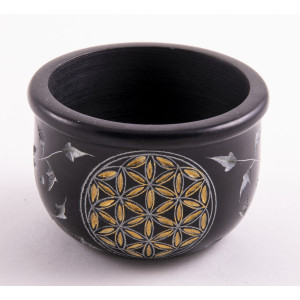 Flower of life - Svart - Røkelsesholder