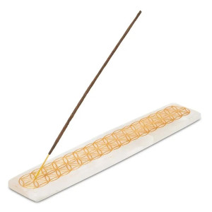 Selenitt - Flower of life - Røkelsesholder