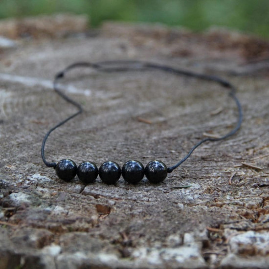 Shungitt - Protective string necklace - Anheng
