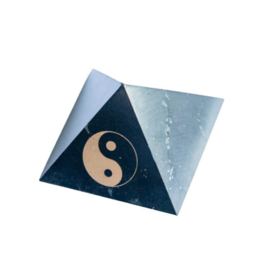Shungitt - Yin Yang - Pyramide 50mm