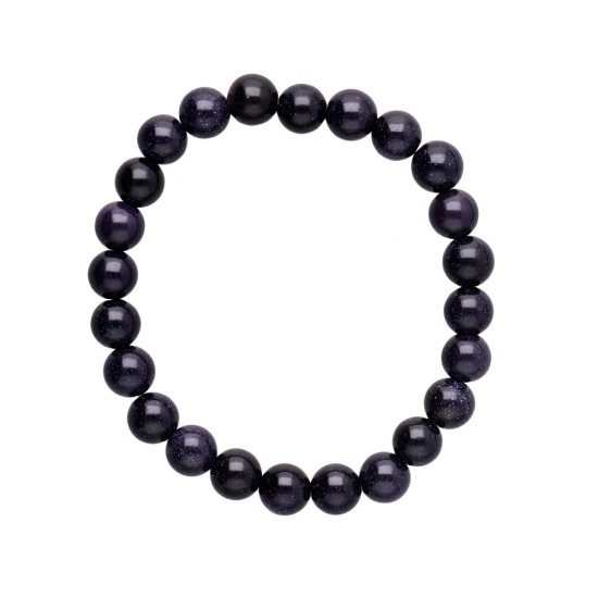 Blå stjernestein - armbånd - 8mm