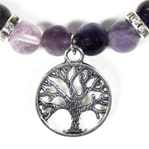 Tree of life - Fluoritt og Ametyst - Armbånd Tree of life - Fluoritt og Ametyst - Armbånd