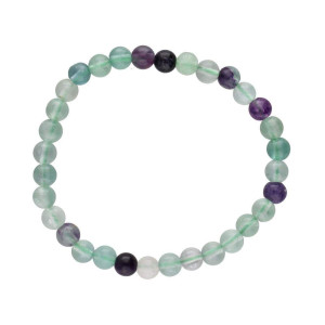 Regnbue Fluoritt - Armbånd - 6mm Regnbue Fluoritt - Armbånd - 6mm