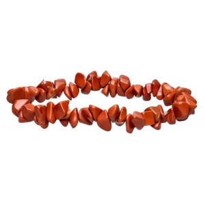 Rød Jaspis - Chip armbånd
