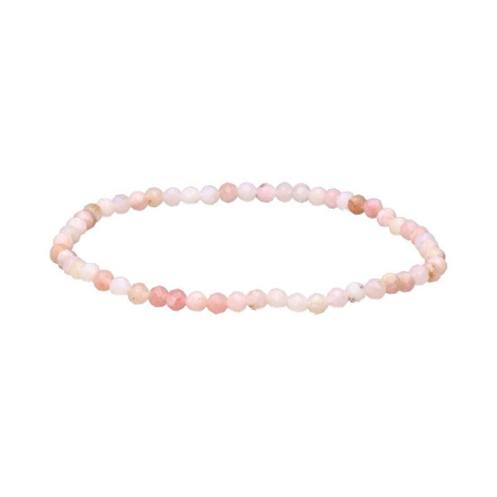Rosa opal - Fasettert - Armbånd