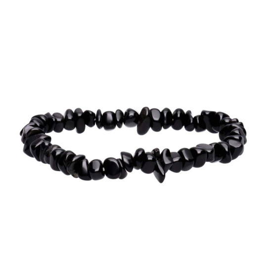 Sort obsidian - Chip armbånd