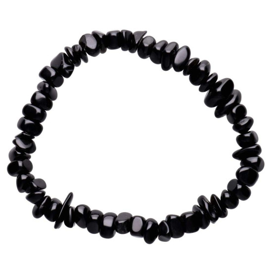 Sort obsidian - Chip armbånd