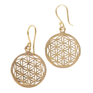 Flower Of Life - Messing - Øredobber Flower Of Life - Messing - Øredobber