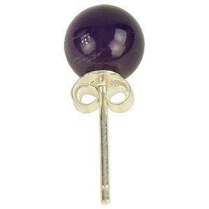 Ametyst - Perle - Sølvøredobber Ametyst - Perle - Sølvøredobber