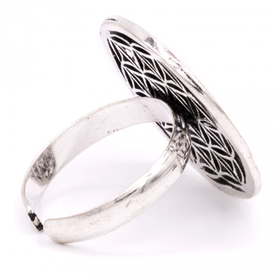 Flower of life - Sølvforgylt messing ring