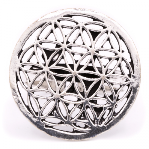 Flower of life - Sølvforgylt messing ring Flower of life - Sølvforgylt messing ring