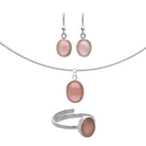 Adularia - Sølv - Smykkesett 