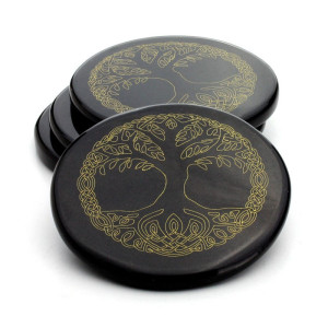 Sort Agat - Yggdrasil - Bordbrikke Sort Agat - Yggdrasil - Bordbrikke