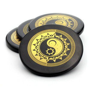 Sort Agat - Yin Yang - Bordbrikke Sort Agat - Yin Yang - Bordbrikke