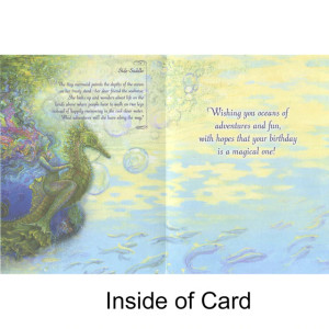 Birthday - Mermaid & Seahorse - Kort Birthday - Mermaid & Seahorse - Kort