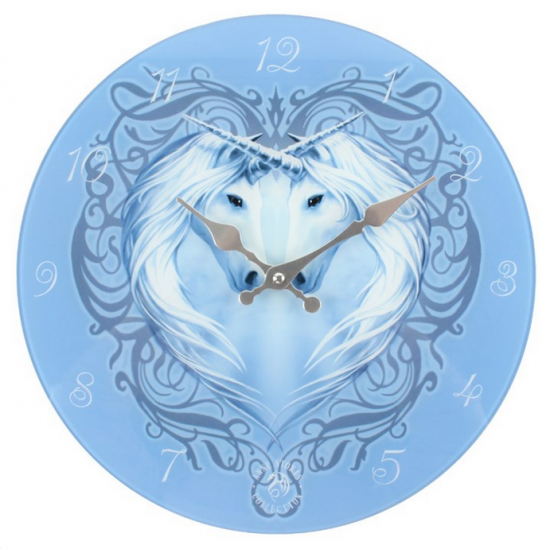 Unicorn Heart - Glass - Veggklokke