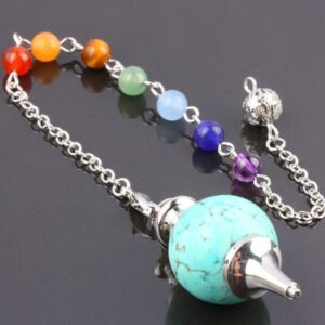 1Pc-Healing-Dowsing-Reiki-Quartz-Agate-Opal-Gem-Stone-Pendulum-7-Chakra-Stone-Chain