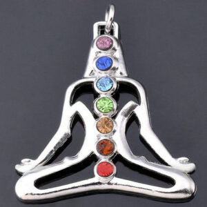 1x-7-Resin-Beads-Reiki-Chakra-Healing-Point-Pendant-For-Necklace-Gift