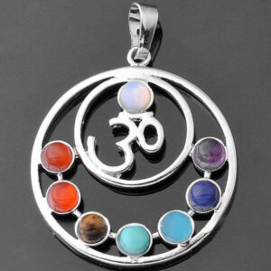 1x-7-Resin-Beads-Reiki-Chakra-Healing-Point-Pendant-For-Necklace-Gift11