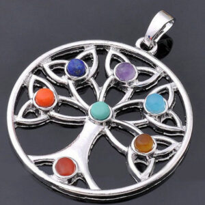 1x-7-Resin-Beads-Reiki-Chakra-Healing-Point-Pendant-For-Necklace-Gift3