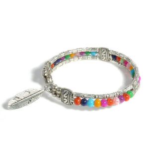 Women-s-Silver-Plated-Punk-Leaves-Color-Stones-Personality-Vintage-Bracelet-pulseiras-mulheres-Trendy-Jewelry