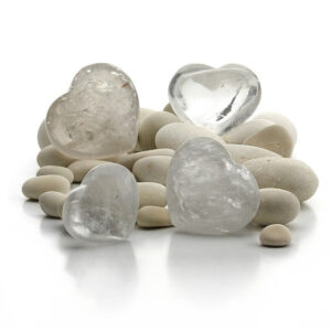Crystal quartz heart - 45cm (002)