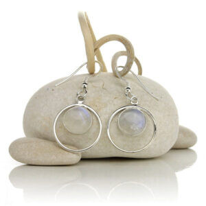 Selene earrings 925 silver with moonstone (002)
