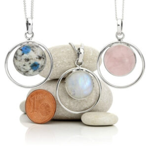 Selene pendant in sterling silver and natural stone_02 (002)