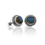 mini earrings - sterling silver and labradorite Artemis (002)